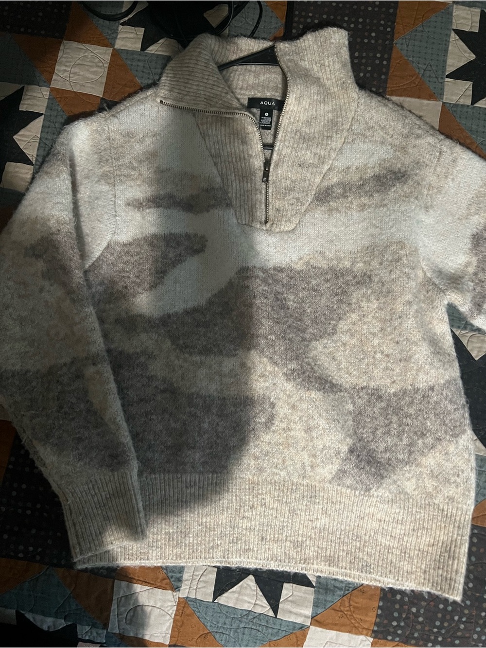 Aqua quarter zip pullover Small